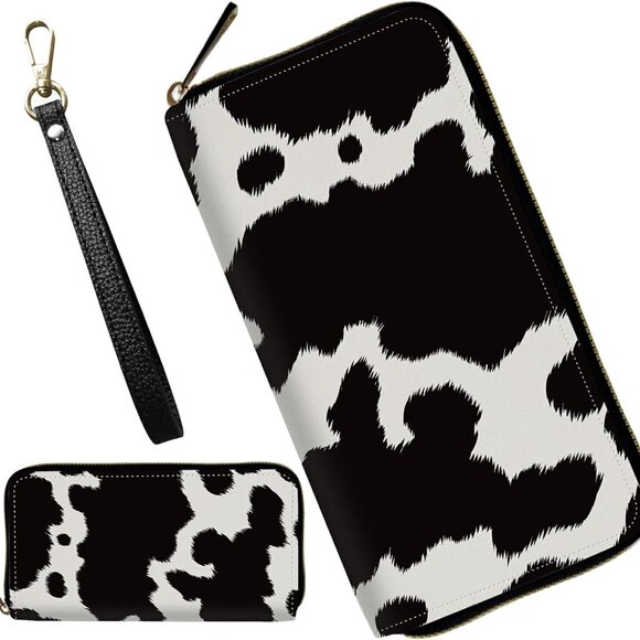 Women's Leather Wallet Wristlet Large Capacity Card Holder Cash Organizer - Picture 1 of 7